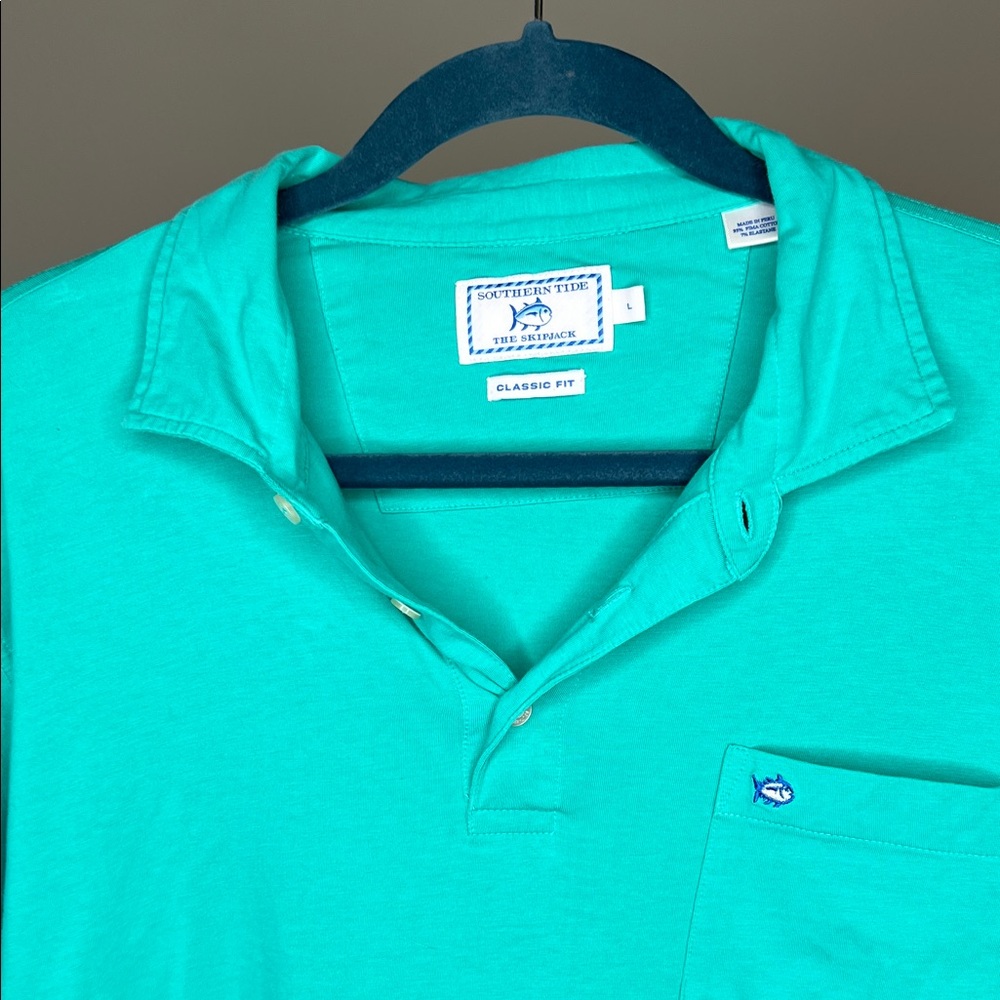 Southern Tide Teal Polo Shirt - Picture 6 of 6